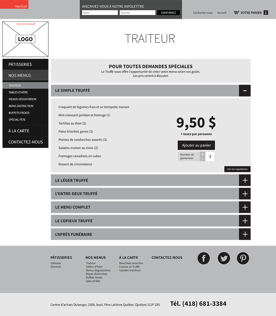 Maquette du site Truffé 2